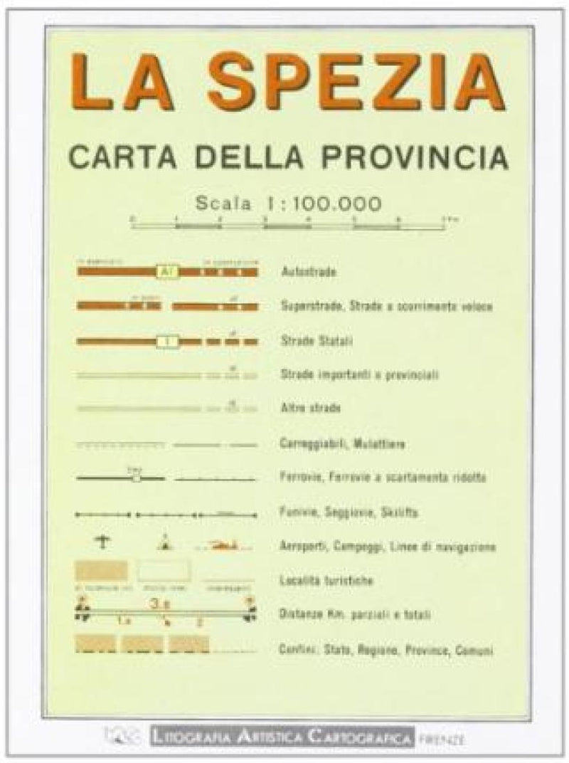 La Spezia: Carta Della Provincia Road Map