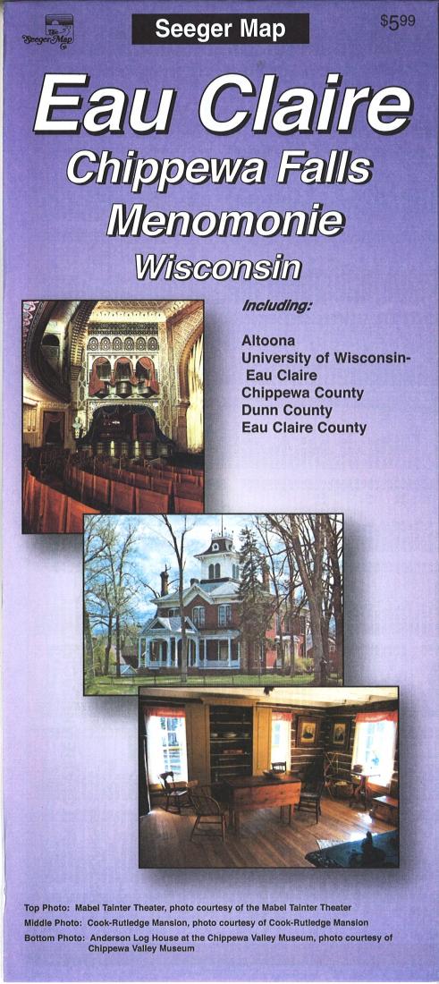 Eau Claire: Chippewa Falls: Menomonie: Wisconsin Road Map