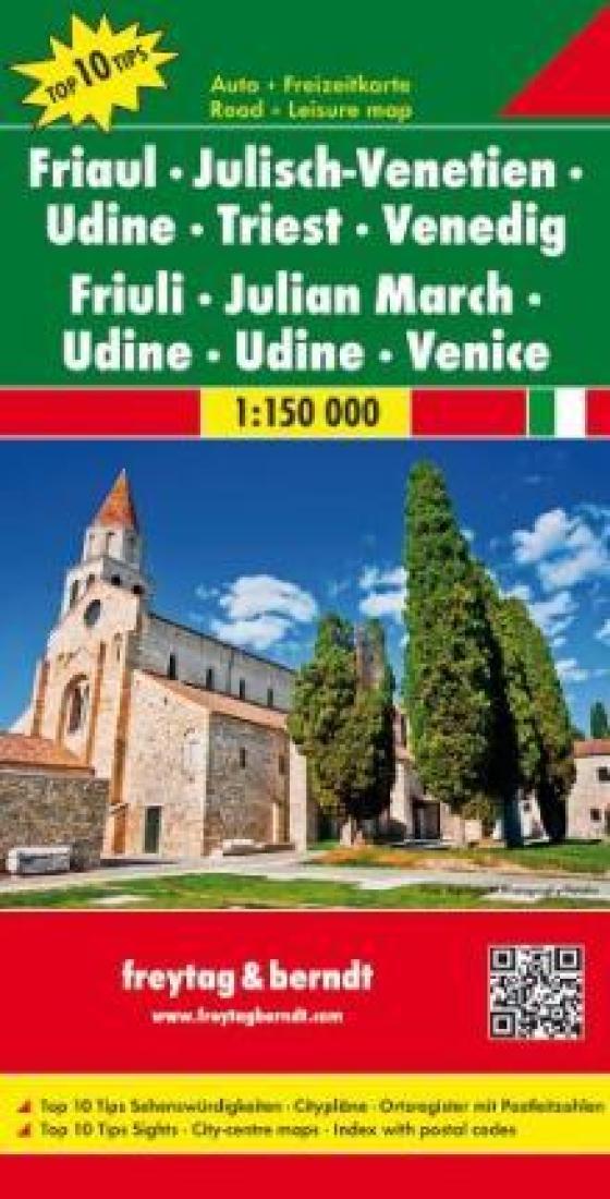 Friaul: Julisch-Venetien: Udine: Triest: Venedig = Friuli: Julian March: Udine: Udine: Venice Travel Map