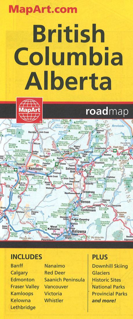 British Columbia And Alberta, Road Map