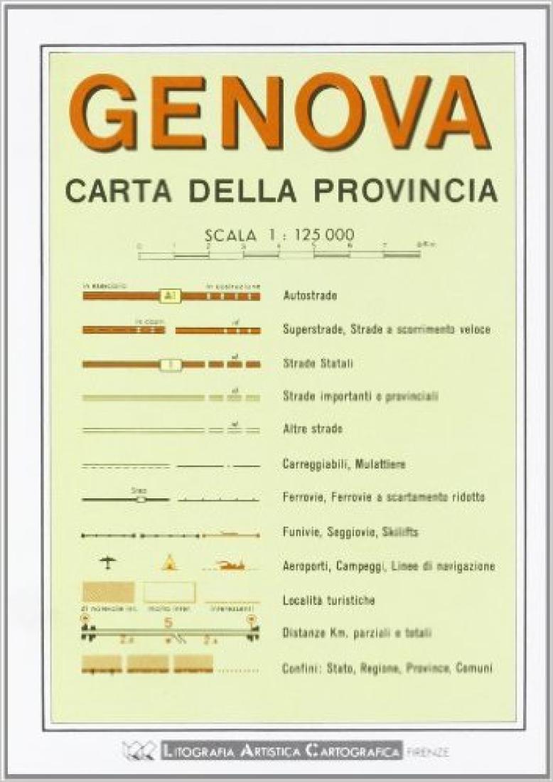Genova: Carta Della Provincia Road Map
