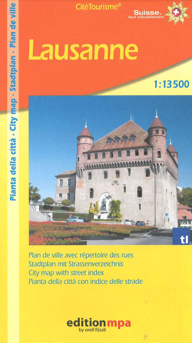 Lausanne City Plan And Environs Road Map