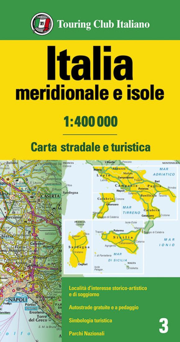Italy, Southern And Islands Road Map