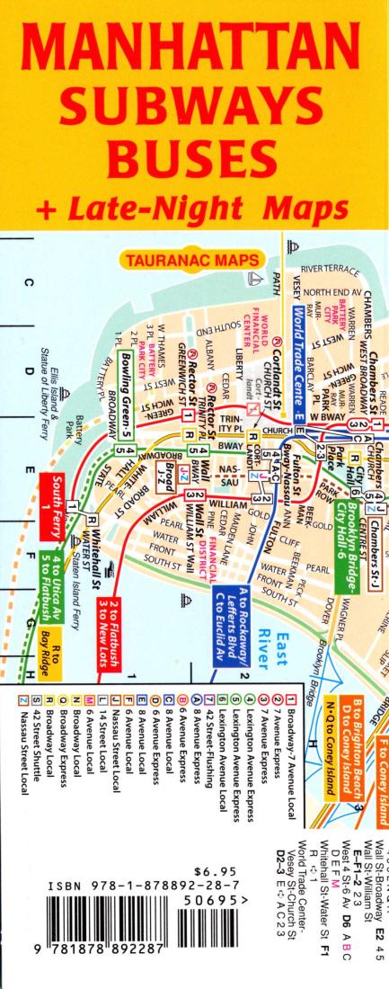 Manhattan Subways Buses: + Late-Night Maps