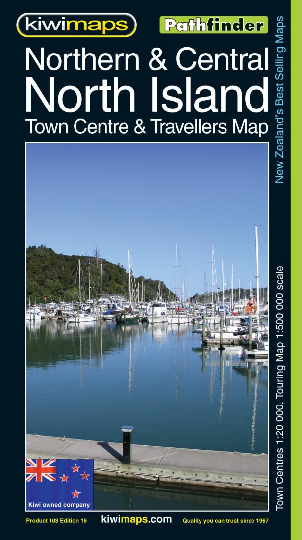 Northern & Central NorthIsland: Town Centre & Travelers Map