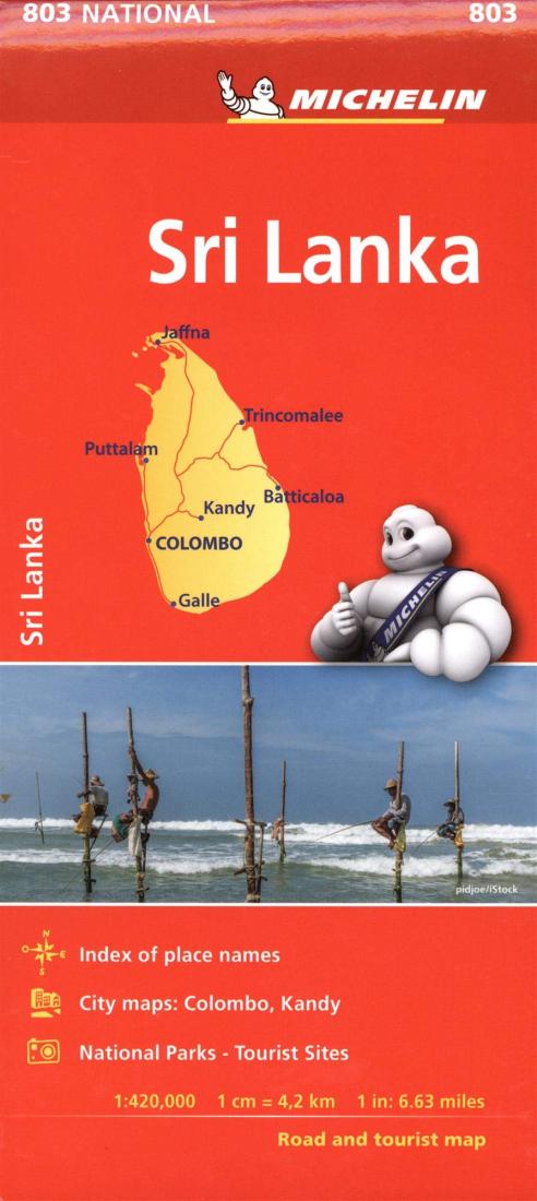 Sri Lanka: Road & Tourist Map: 1:420,000