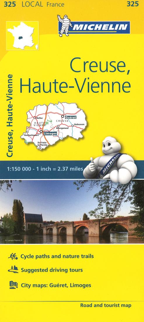 Creuse, Haute-Vienne: Road And Tourist Map = Creuse, Haute-Vienne: Carte Routière Et Touristique