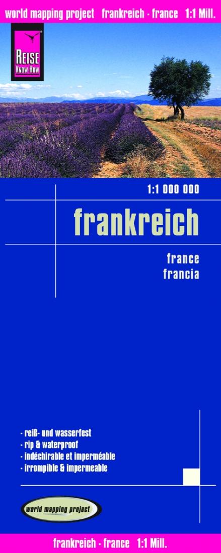Frankreich = France = Francia Road Map