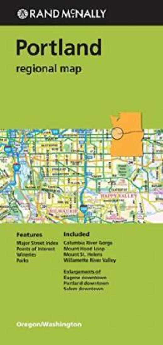 Portland, Oregon Regional Road Map
