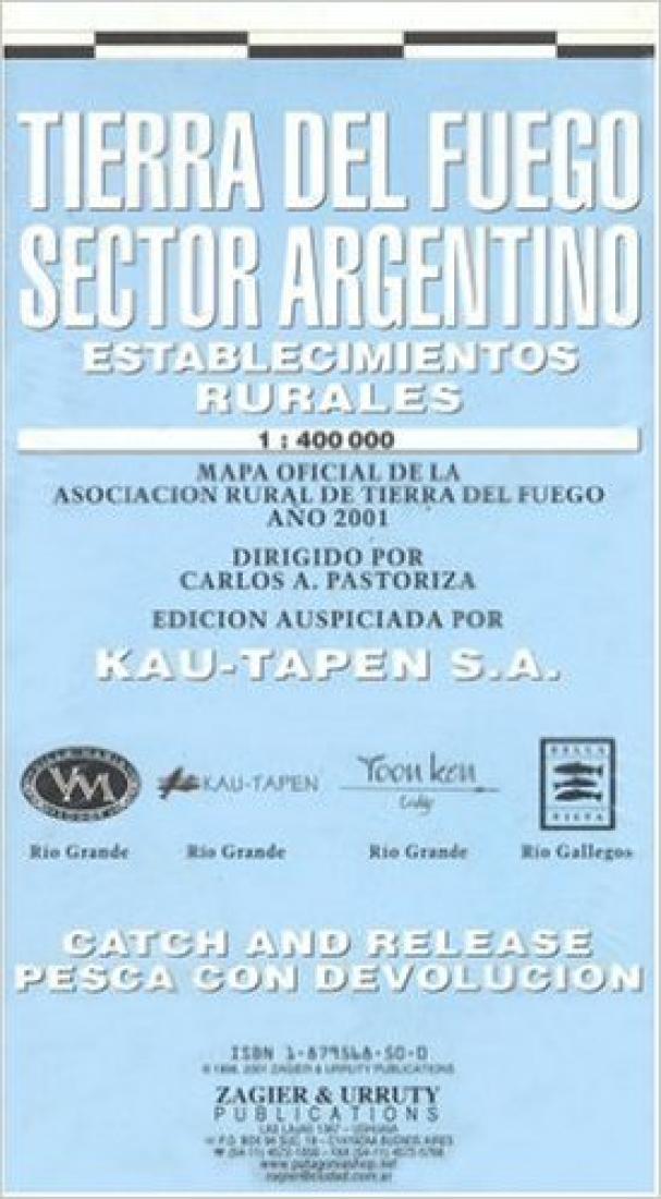 Tierra Del Fuego Sector Argentino: Establecimientos Rurales Road Map