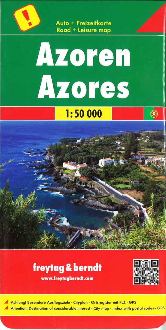 Azoren = Azores Travel Map