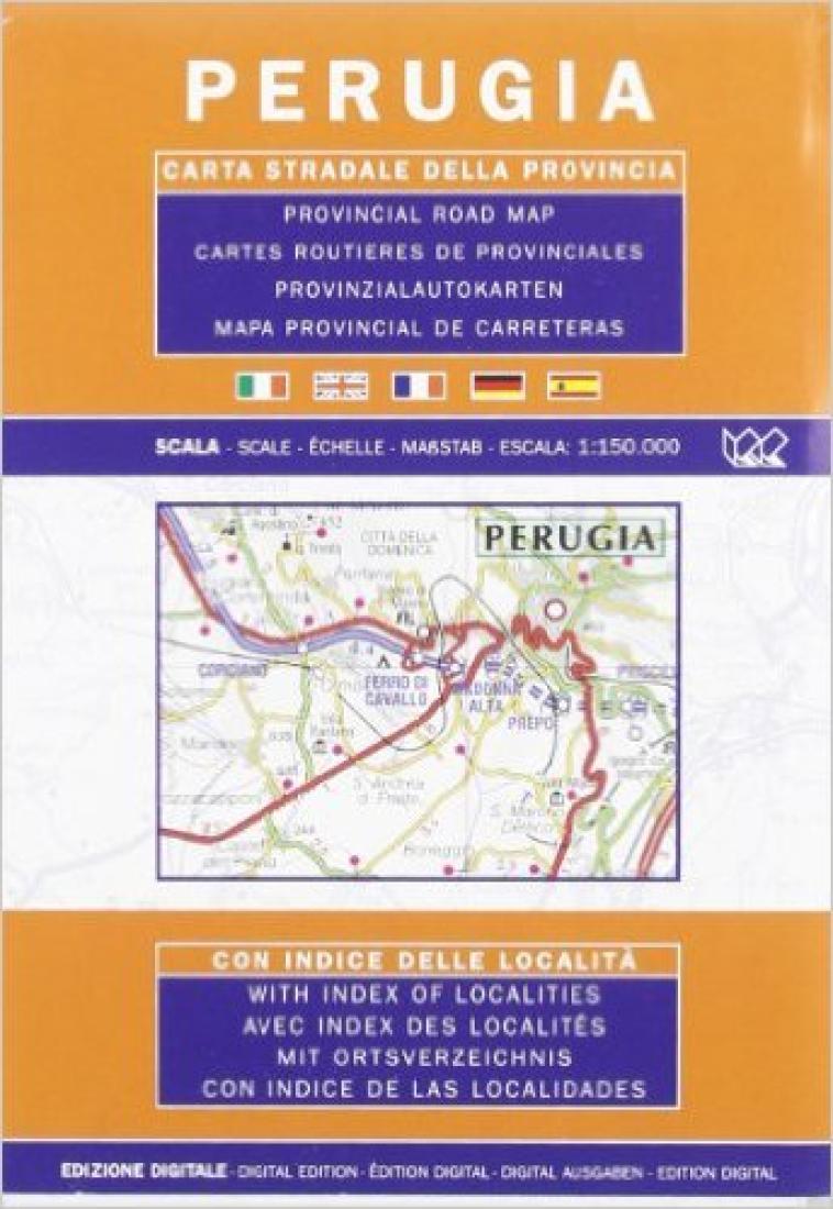Perugia: Carta Stradale Della Provincia Road Map