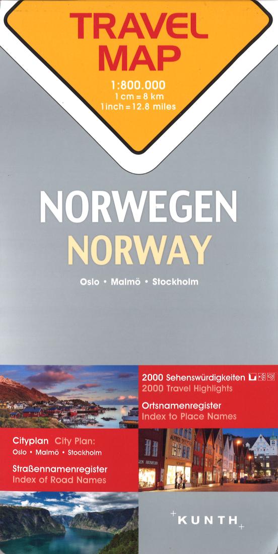 Norway: Travel Map = Norwegen = Norge = Norvège