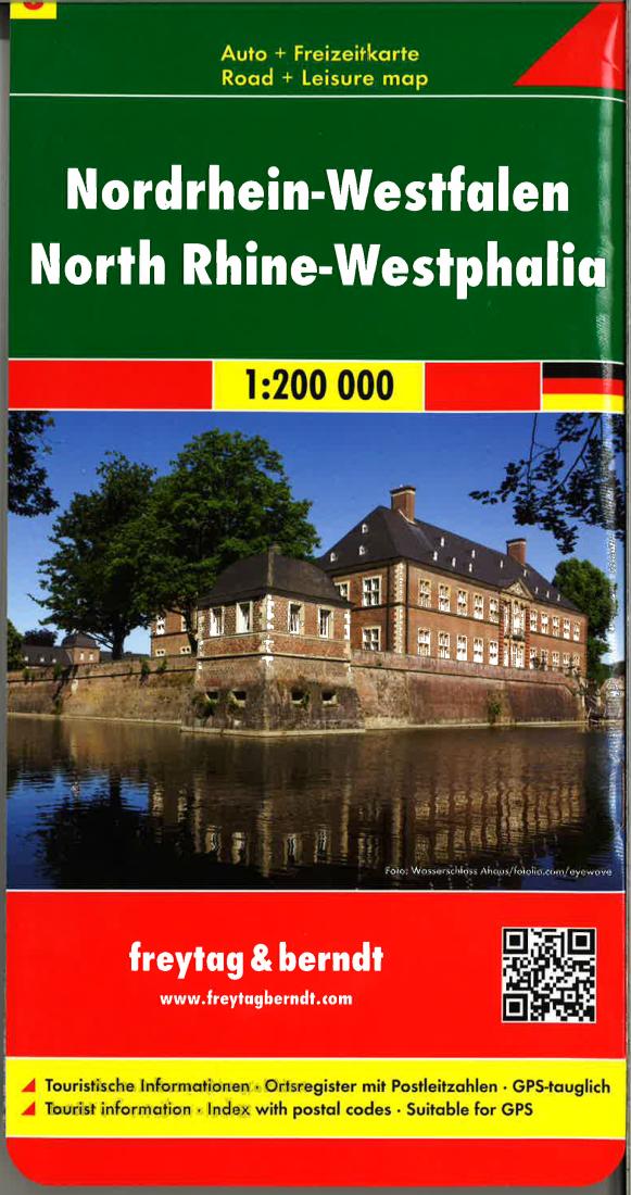 Nordrhein-Westfalen = Renania Del Norte-Westfalia = Noord-Rijnland-Westfalen = NorthRhine-Westphalia Travel Map