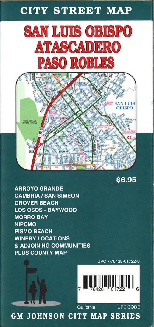 San Luis Obispo: Atascadero: Paso Robles: City Street Map = San Luis Obispo: Pismo Beach: Morro Bay: City Street Map