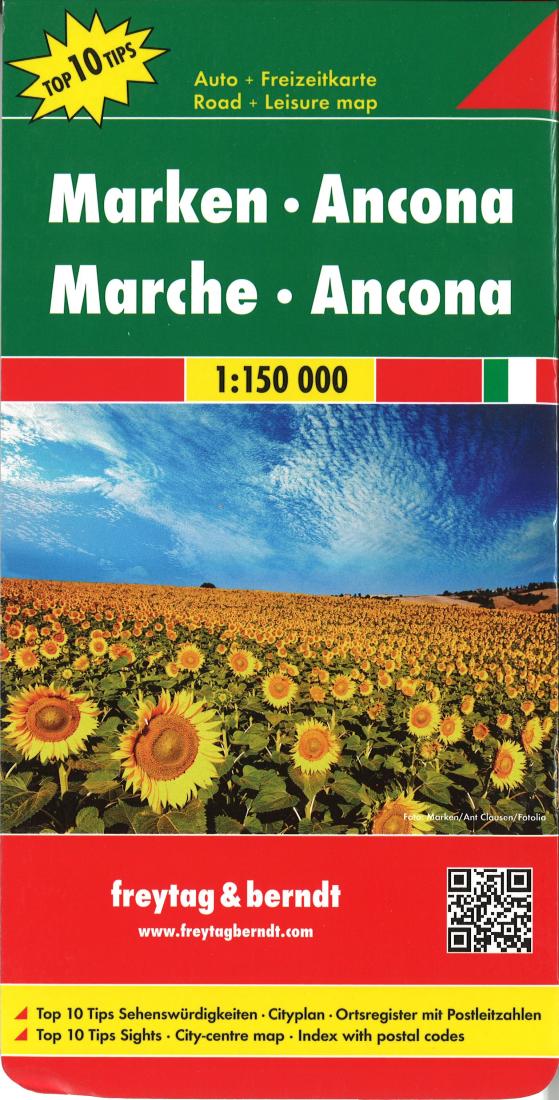 Marken: Ancona = Marche: Ancona Travel Map