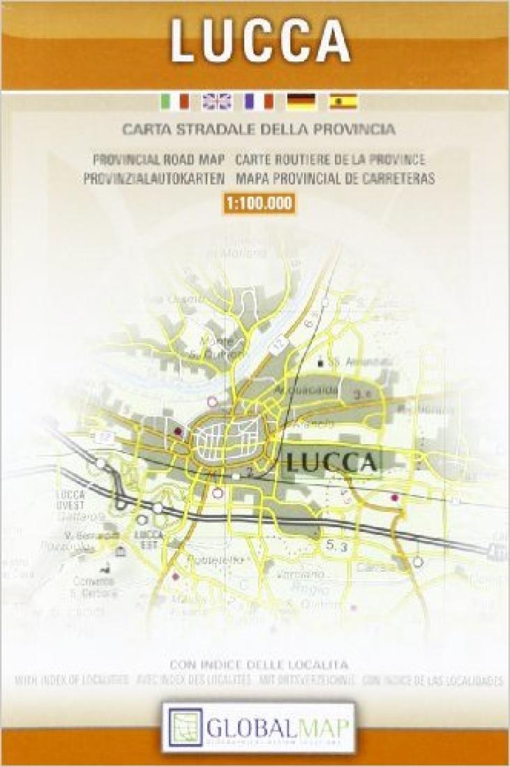 Lucca: Carta Stradale Della Provincia Road Map