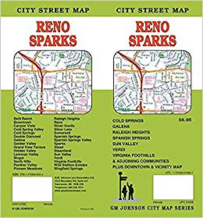 Reno: Sparks: City Street Map