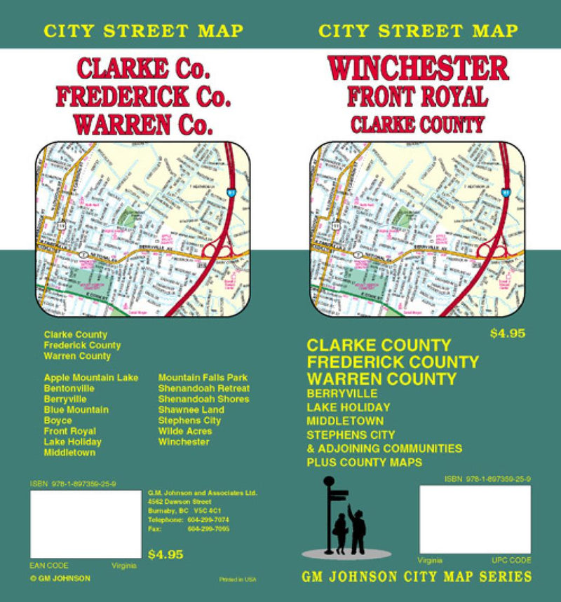 Winchester: Front Royal: Clarke County: City Street Map = Clarke Co.: Frederick Co.: Warren Co.: City Street Map