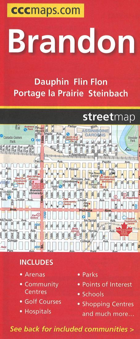 Brandon And Area Road Map