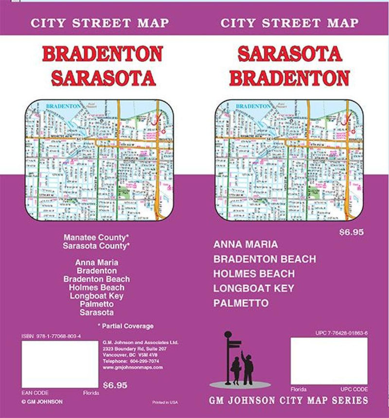 Sarasota And Bradenton, Florida Street Map