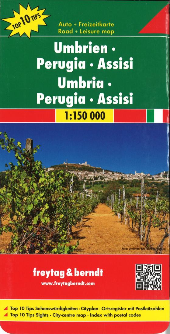 Umbrien: Perugia: Assisi = Umbria: Perugia: Assisi Travel Map