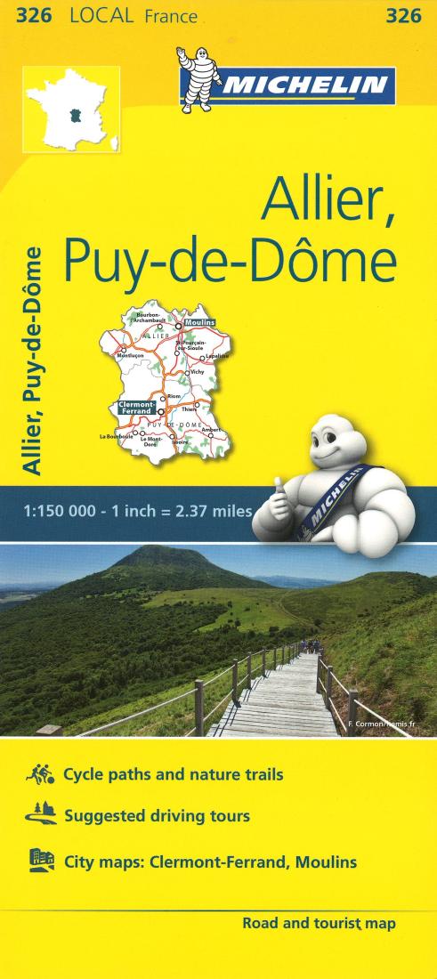 Allier, Puy-De-Dome: Road And Tourist Map = Allier, Puy-De-Dôme: Carte Routière Et Touristique