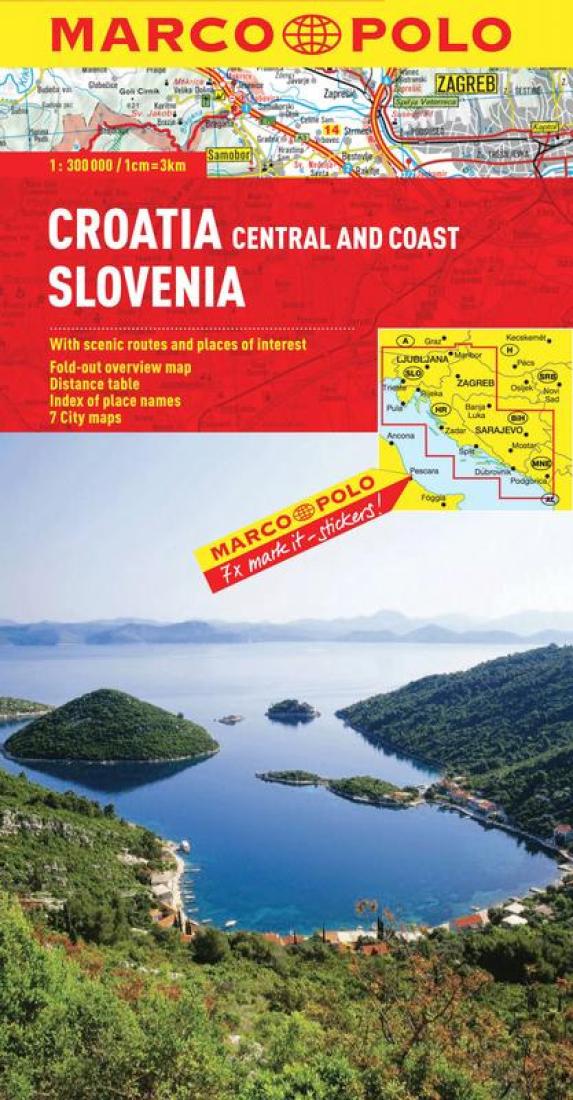 Croatia: Central And Coast: Slovenia Travel Map