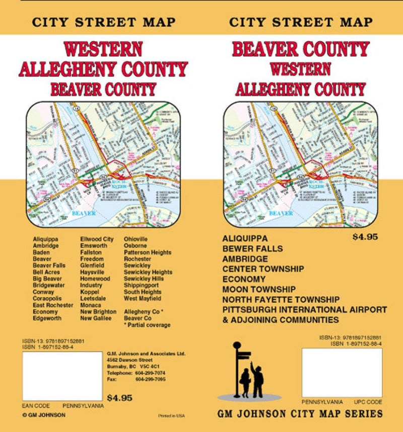 Beaver County: Western Allegheny County: City Street Map = Western Allegheny County: Beaver County: City Street Map