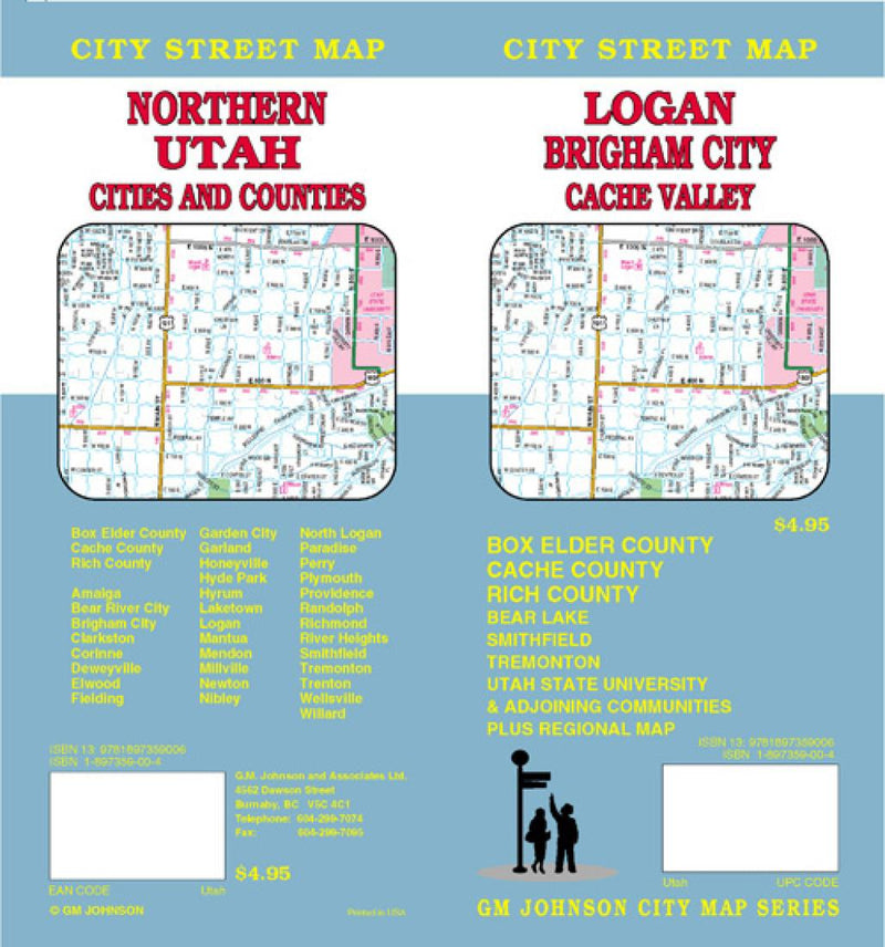 Logan: Brigham City: Cache Valley: City Street Map = Northern Utah: Cities And Counties: City Street Map