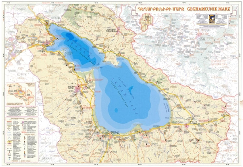 Gegharkunik Marz, Armenia: Regional Map