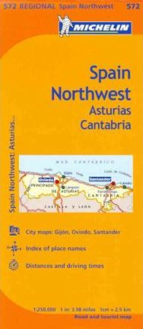 Asturias And Cantabria, Spain (572) Road Map