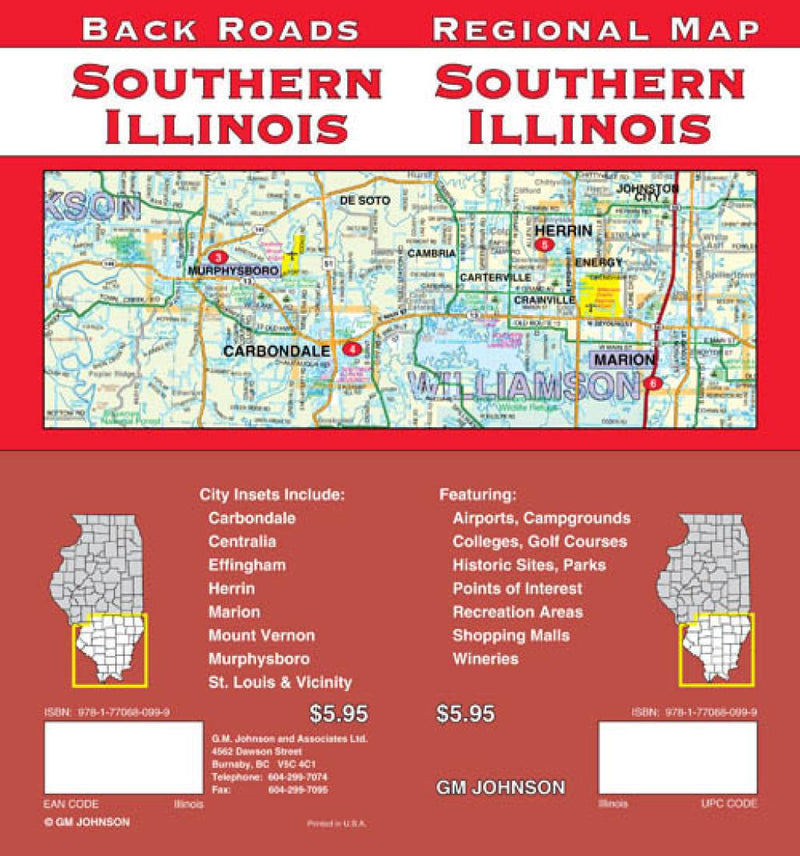Southern Illinois: Regional Map = Southern Illinois: Back Roads