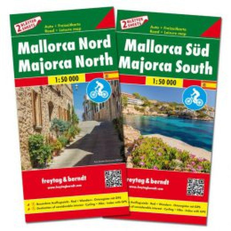 Majorca North, Majorca South: Road And Leisure Map, 1:50 000 = Mallorca Nord: Mallorca Süd: Auto + Freizeitkarte, 1:50 000 = Norte De Mallorca, Sur De Mallorca: Mapa De Carreteras + Turístico, 1:50 000 = Majorque Du Nord, Majorque Du Sud: Carte