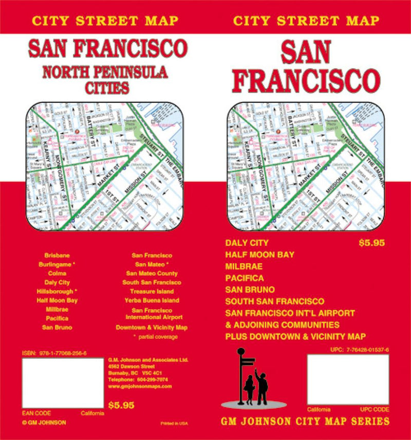 San Francisco: City Street Map = San Francisco: NorthPeninsula Cities: City Street Map