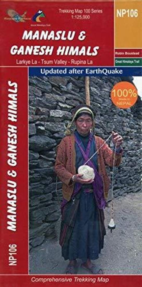 Manaslu And Ganesh Himals Region: 1:125,000 Trekking Map (The Great Himalaya Trail Series Maps Np106)