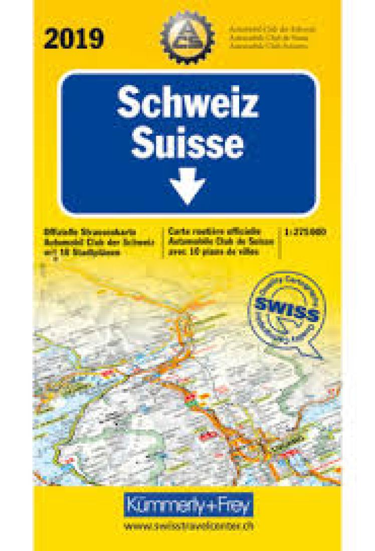 Schweiz Offizielle Strassenkarte Travel Map