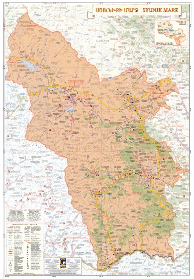 Syunik Marz, Armenia: Regional Map