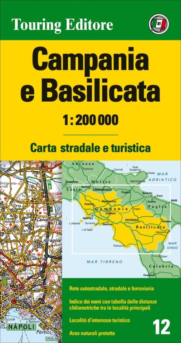 Campania And Basilicata Road Map