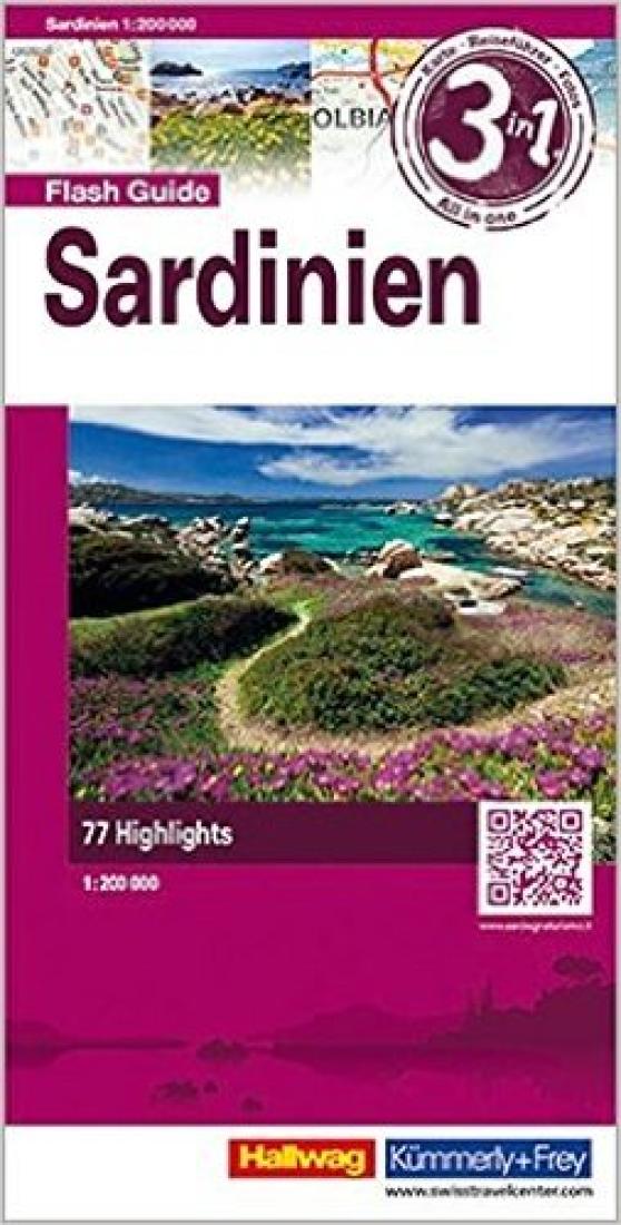 Sardinien: Flash Guide Travel Map