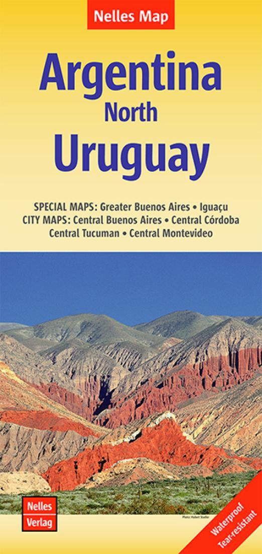 Argentina North: Uruguay = Argentinien Nord: Uruguay = Argentine Nord: Uruguay = Argentina Norte: Uruguay Travel Map