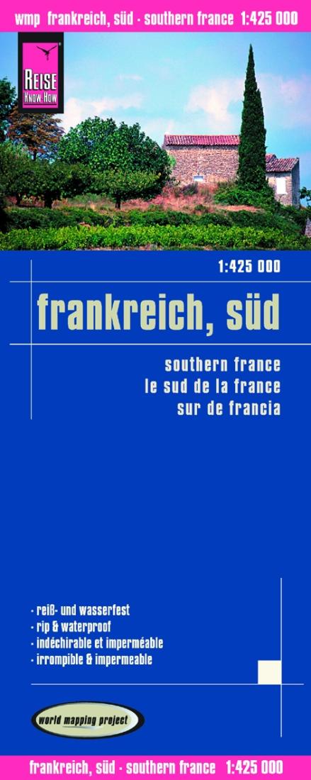 Frankreich, Süd = Southern France = Le Sud De La France = Sur De Francia Road Map