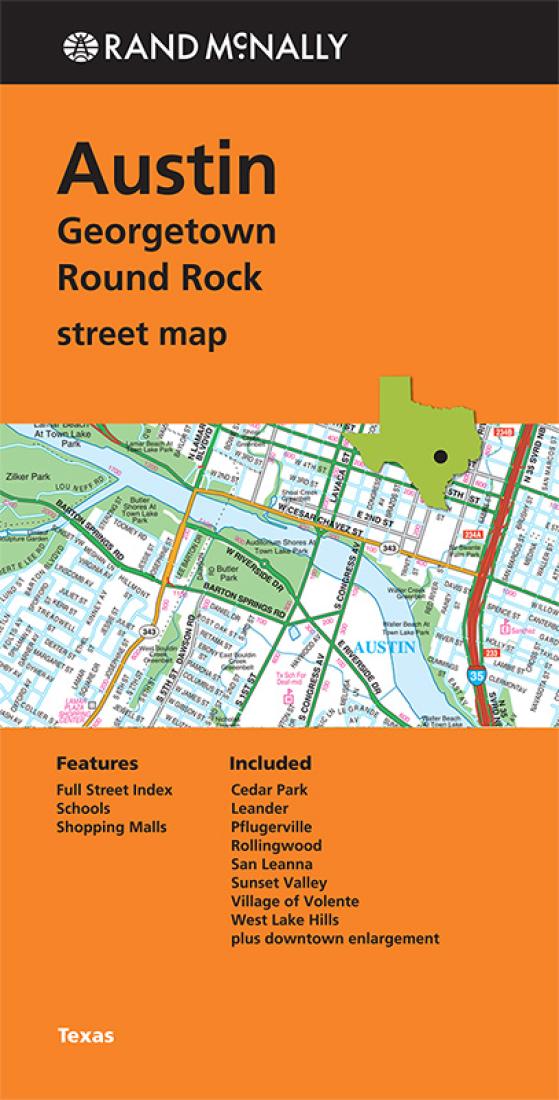 Austin, Georgetown And Round Rock, Texas Road Map