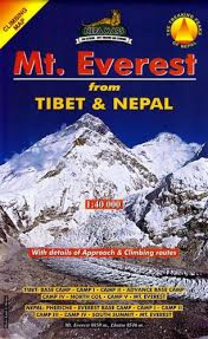 Mt. Everest Climbing Map: From Tibet & Nepal