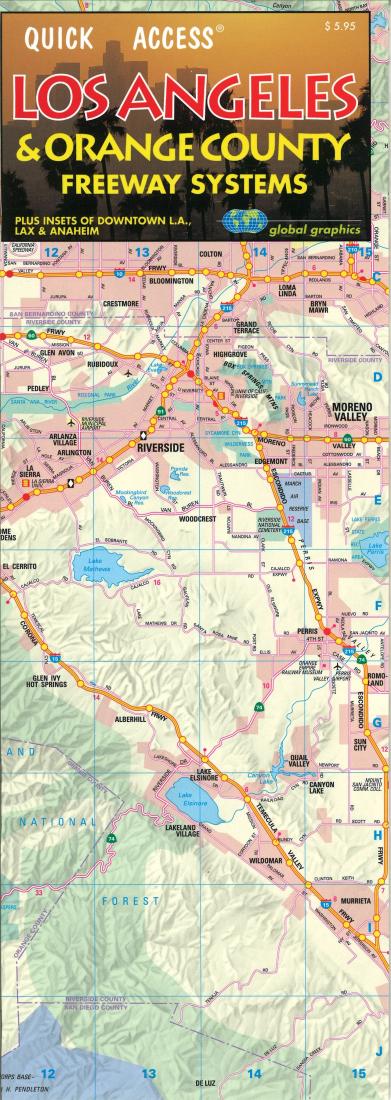 Los Angeles & Orange County Freeway Systems, Quick Access Map