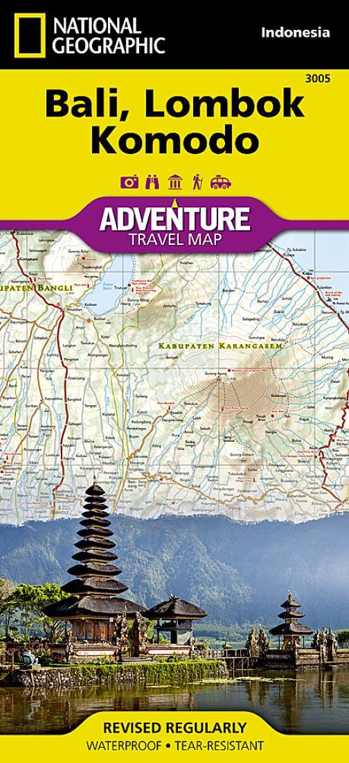 Bali, Lombok And Komodo Adventure Map 3005