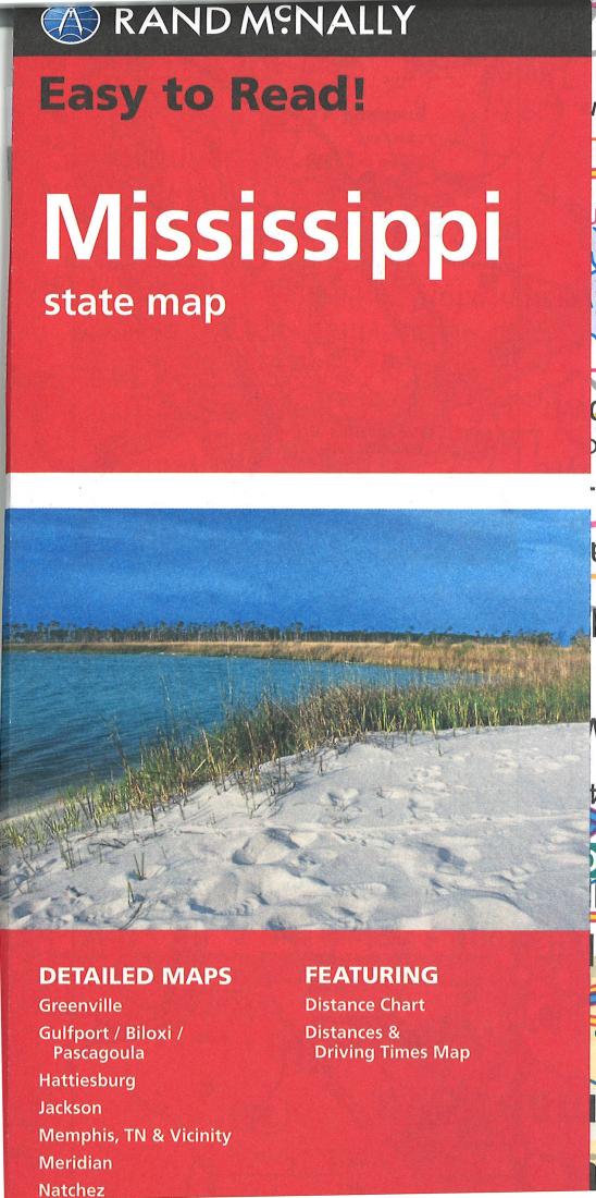Mississippi Easy-To-Read Road Map