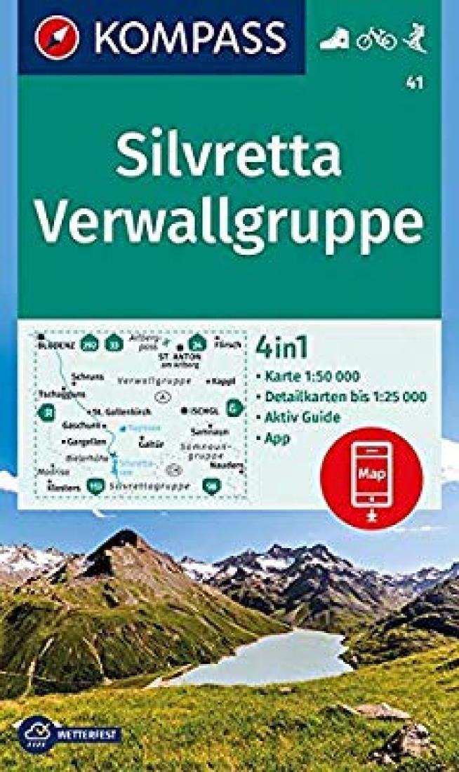 Silvretta - Verwallgruppe Hiking Map