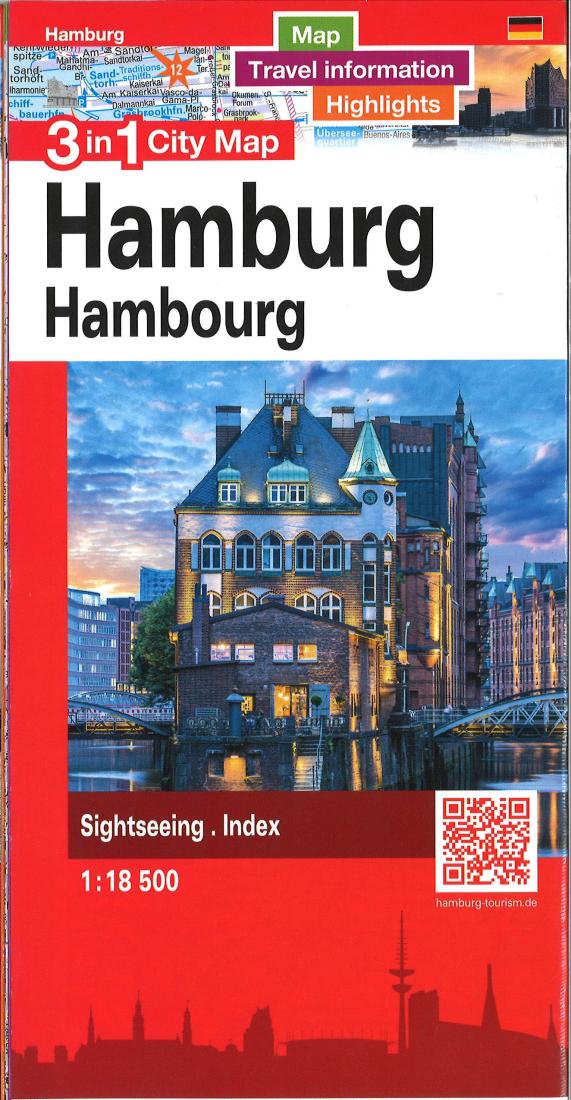 Hamburg 1:18 500:  3 In 1 City Map