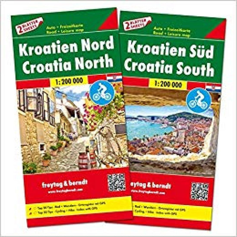 Croatia North, Croatia South: Road + Leisure Map, 1:200 000 = Kroatien Nord, Kroatien Süd: Auto + Freizeitführer, 1:200 000 = Hrvatska Siever, Hrvatska Jug: Auto + Turistièka Karta, 1:200 000 = Croazia Della Nord, Croazia Della Sud: Carta Stradal